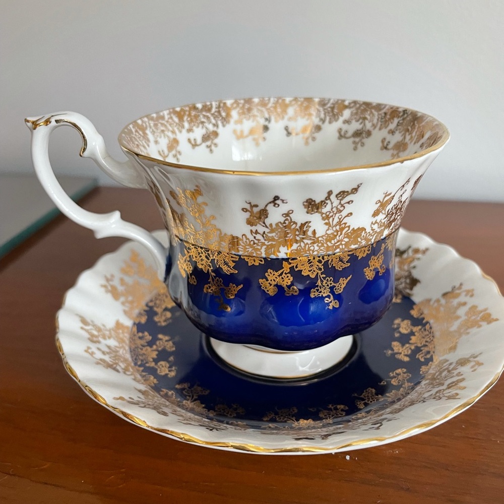 Blue Royal Albert Teacup and Saucer